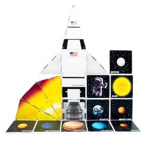 Magna tiles galaxy spaceship in original box with instructions.